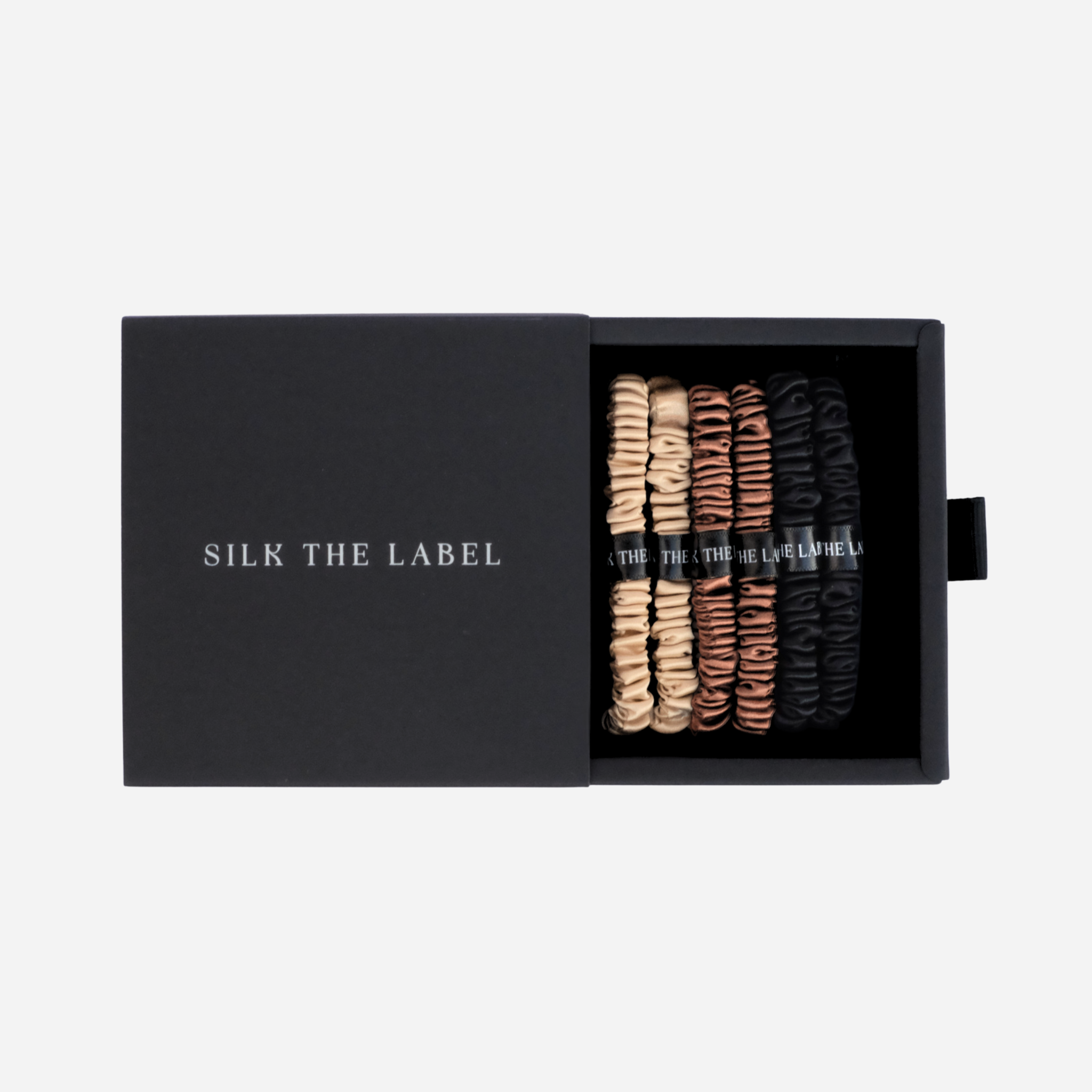 Everyday Espresso Silk Hair Tie Bundle of 6