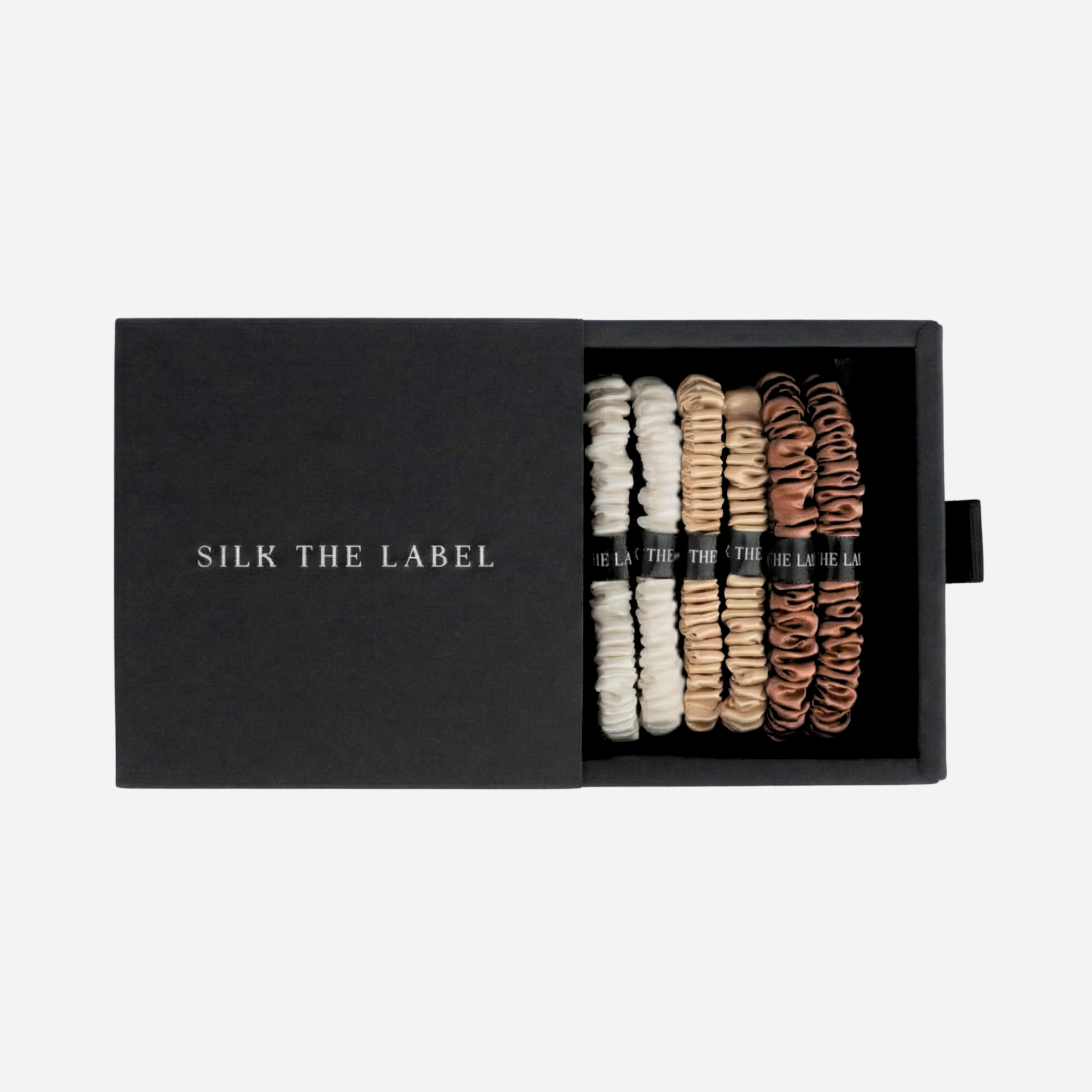 The Neutral Edit Silk Hair Tie Bundle of 6